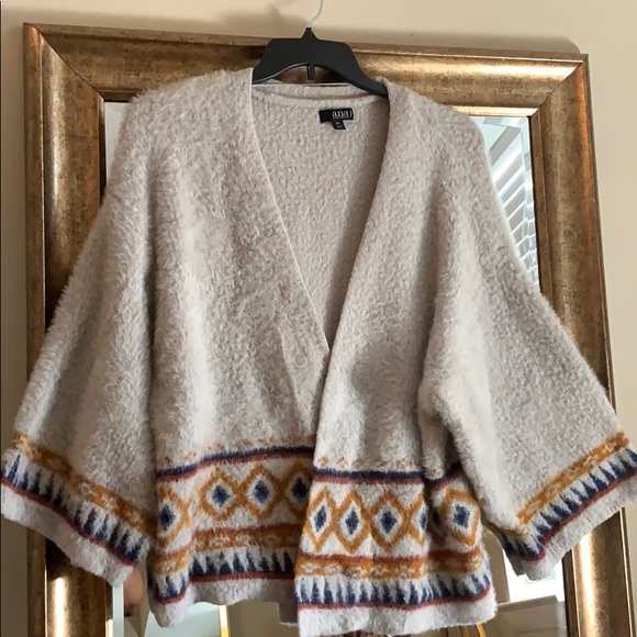 a.n.a Sweaters - Aztec Print Cream oversized Cardigan